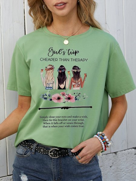 

Girl's Trip Cheaper Than Therapy Women's T-Shirt, Army green, T-shirts