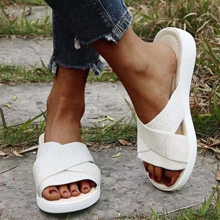 

Daily Breathable Casual Summer Sandals, Off white, Shoes