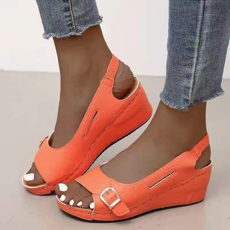 PU Quotidiano Sandali, Arancia, Shoes