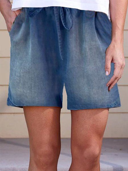 

Casual Denim Shorts, Blue, Denim Shorts