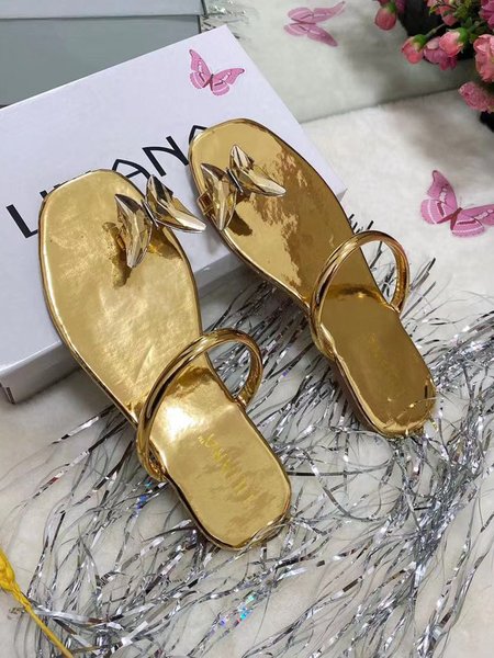 

Butterfly Summer Sandals, Golden, Slippers