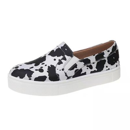 

European and American flat bottom leisure board shoe a foot pedal lazy person shoe, White, Flat & Loafers