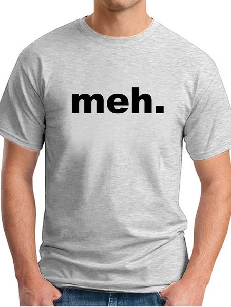 

Meh Men's T-shirt, Light gray, T-shirts