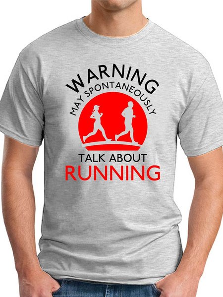 

May Spontaneously Talk About Running Men's T-shirt, Light gray, T-shirts