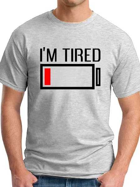 

I’M TIRED Men's T-shirt, Light gray, T-shirts