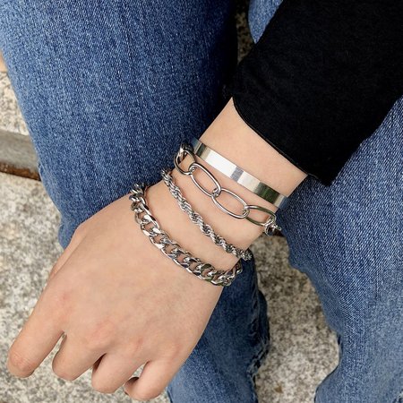 

Casual Vintage Bracelets, Silver, Others