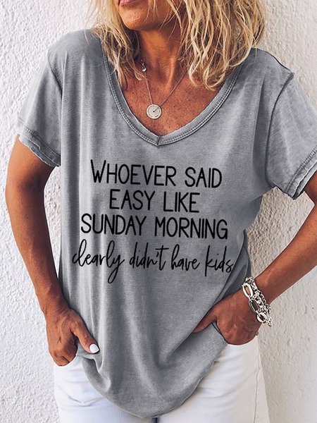 

Whoever Said Easy Like Sunday Morning Women's T-Shirt, Grey, T-shirts