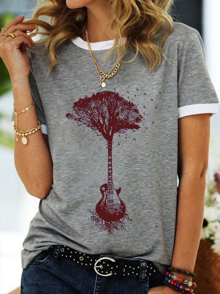 

Guitar Tree Of Life Music Tree Women's T-Shirt, Grey, T-shirts
