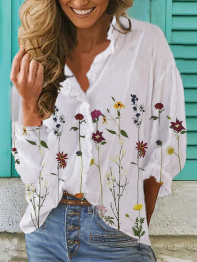 

Casuale Mezza Manica Top, Bianco, T-Shirts