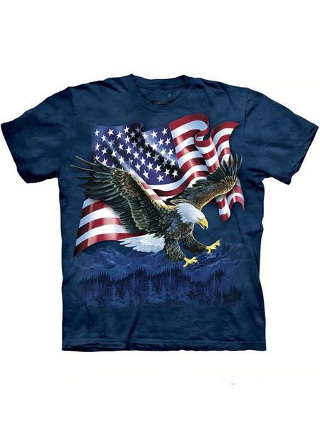 

Cotton-Blend O-Neck Short Sleeve Shirts & Tops, Blue, T-shirts
