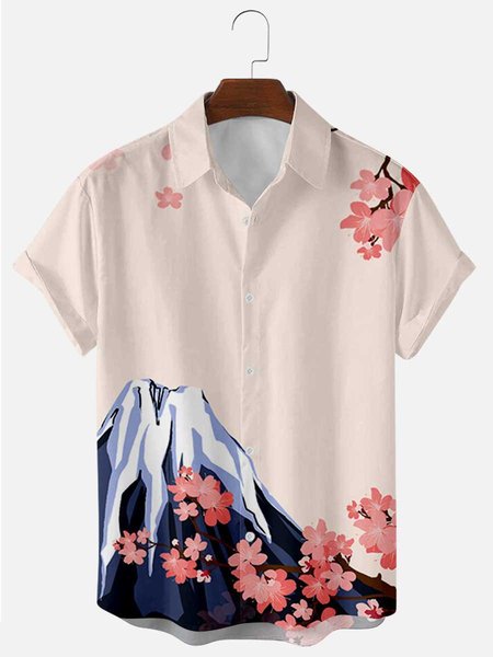 

Shirt Collar Holiday Shirts & Tops, Light khaki, Men's Tops
