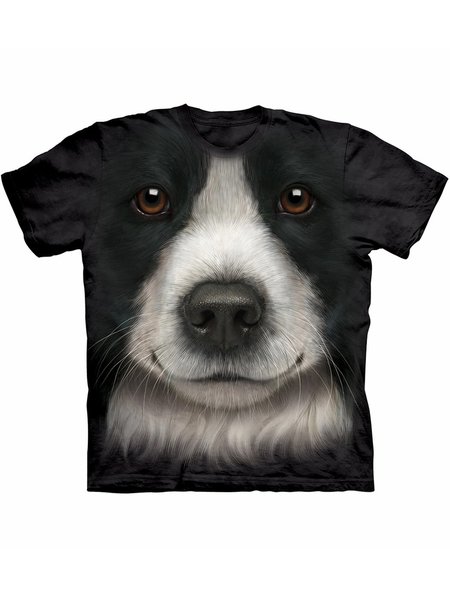 

Border Collie Face T-Shirt, Black, T-shirts