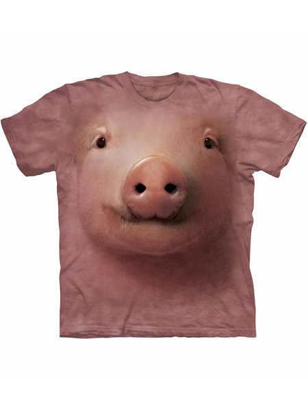 

Pig Face T-Shirt, Pink, T-shirts