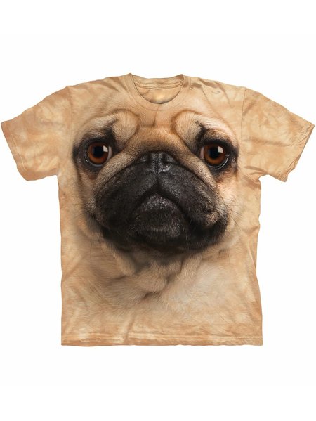 

Pug Face T-Shirt, Khaki, T-shirts