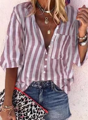 

Long Sleeve Casual Blouse, Pink, Shirts & Blouses