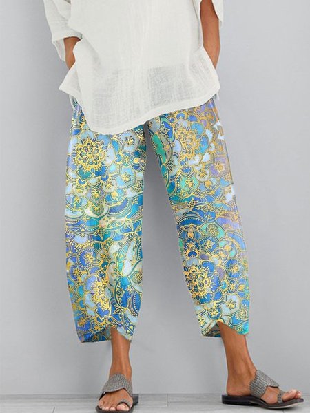 

Pantaloni Casuale Tasche Cotone, Verde, Pants