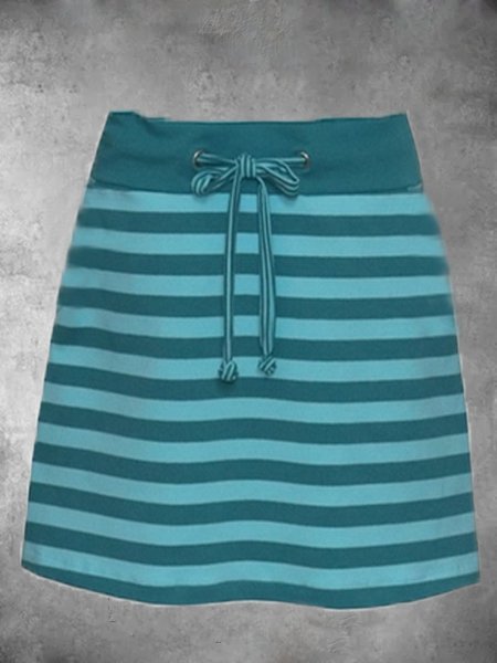

Vintage strisce Mini Gonna, Verde, Skirts