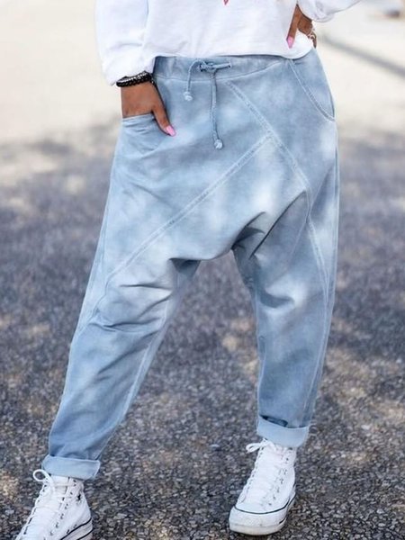 Casuale Dritto Pantaloni, Verde chiaro, Bottoms