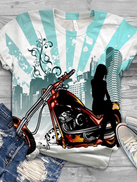 

Motorcycle Women's T-Shirt, As picture, T-shirts