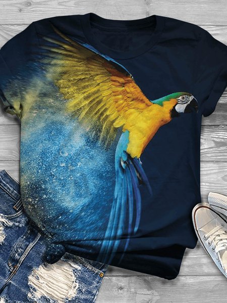

Parrot crew neck T-shirt, Blue, T-shirts