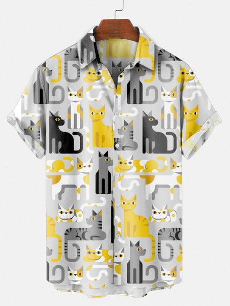 

Casual Shirt Collar Shirts, Yellow, Men's shirts