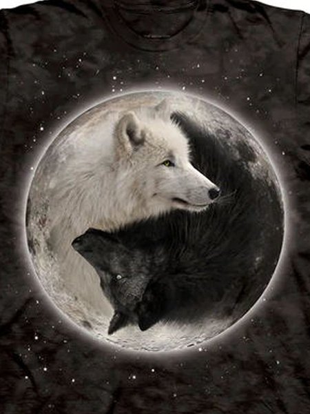 

Yin Yang Wolves Women's T-Shirt, As picture, T-shirts