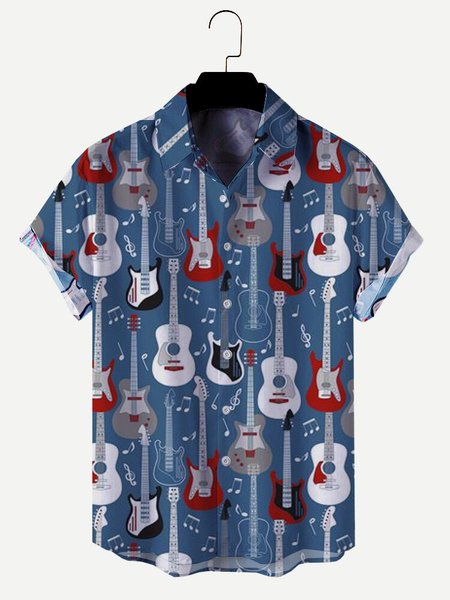 

Regular Fit Short Sleeve Casual Shirt for Men, Navy blue, Men's shirts