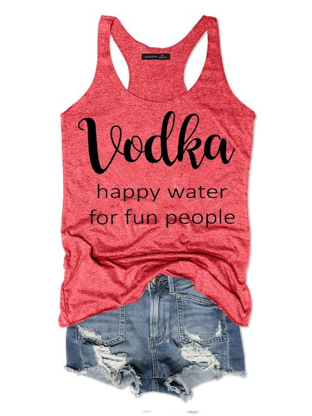 

Happy Water For Fun People Women's Sleeveless Shirt, Red, Auto-Clearance
