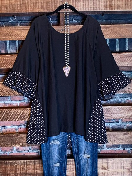 

Half Sleeve Casual Women Top, Black, T-shirts