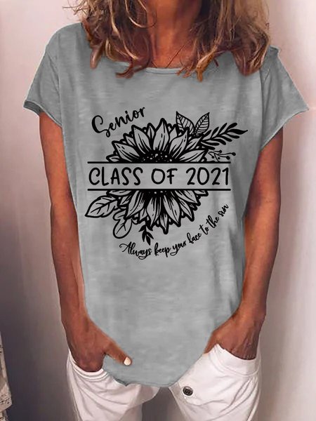 

Senior 2021 Sunflower T-Shirt, Gray, T-shirts