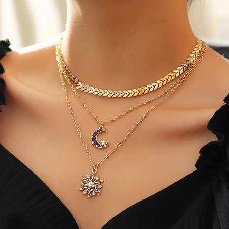 

MOON All Season Vintage Alloy Necklaces, Golden, Others