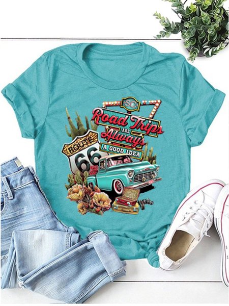 

Road Trip Always Women's T-Shirt, Turquoise, T-shirts