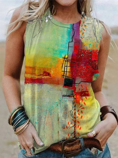 

Abstract Shift Cold Shoulder Printed Tanks & Camis, Yellow, Tees & T-shirts