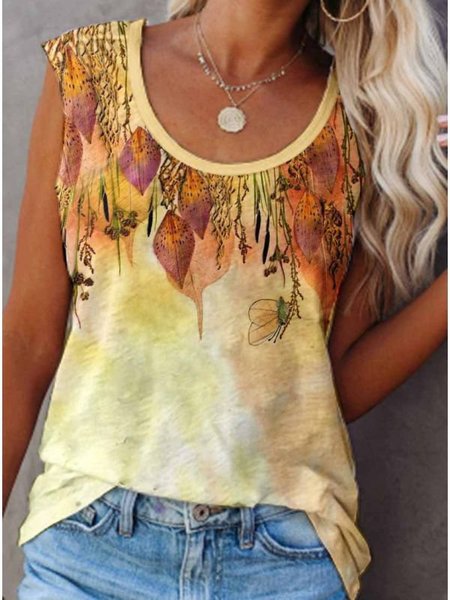 

Girocollo Casuale Top, Giallo, Blouses & Shirts
