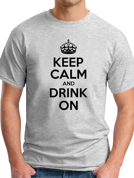 

Keep Calm And Drink On Men's T-shirt, Light gray, T-shirts