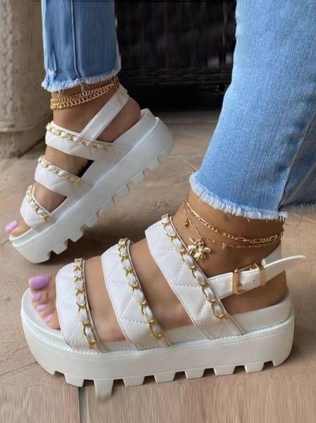 Sandali, Bianco, Athletic & Casual Shoes