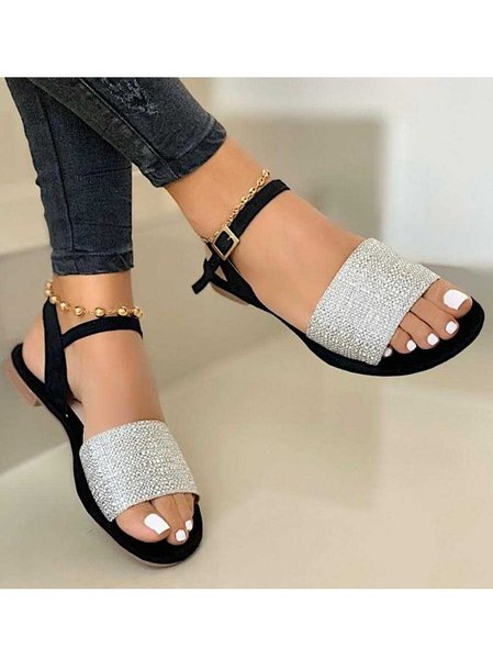 

Summer Pu Sandals, Silver, Sandals & Slippers
