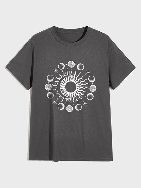 

Divination Star and Moon Tower Graphic Tee, Deep gray, T-shirts