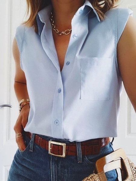 

A-line Camicetta, Blu, Blouses & Shirts