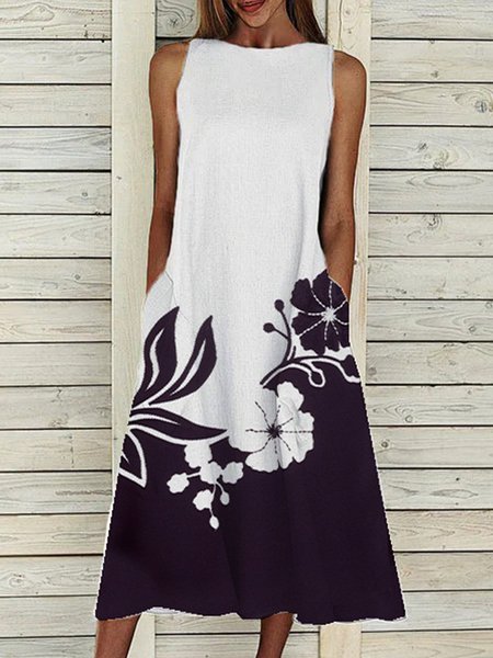 

Floral Cold Shoulder Casual Women Dress, White, Maxi Dresses