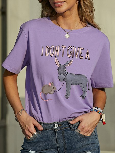 

I Don't Give A Women Tee, Purple, T-shirts