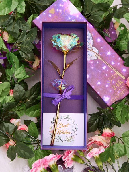 

Mother's Day Gifts 24K Galaxy Rose Flower, Home＆Garden