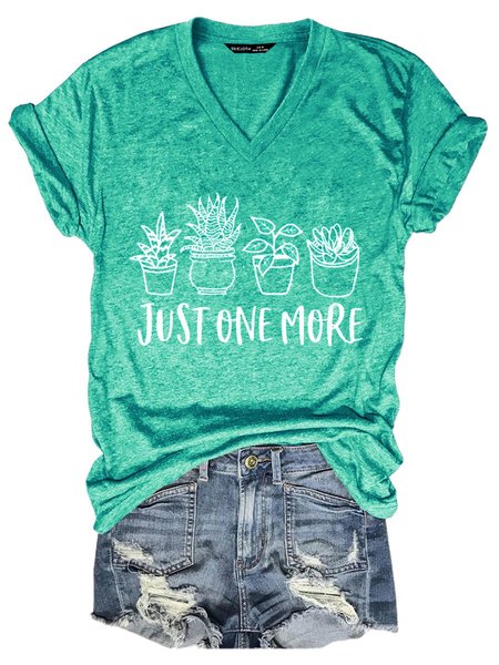

Just One More Casual Short Sleeve Women Tee, Grass green, T-shirts
