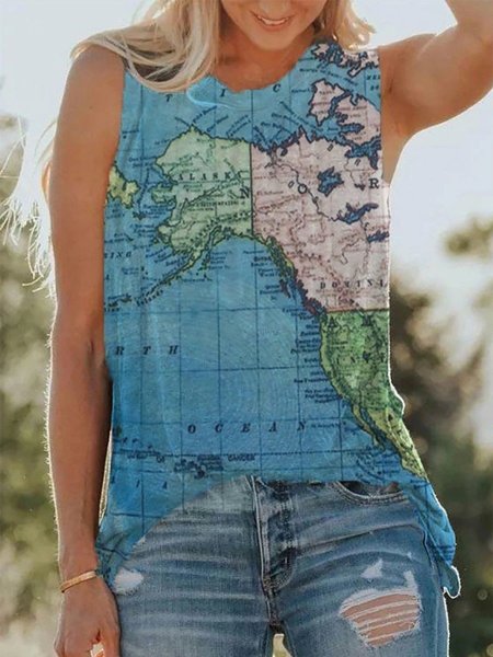 

Casual Cold Shoulder Tanks & Camis, Blue, Tanks & Camis