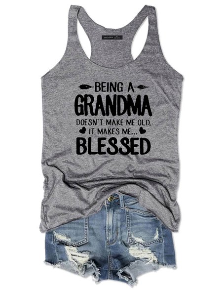 

Grandma Tank Top, Gray, Tank Tops