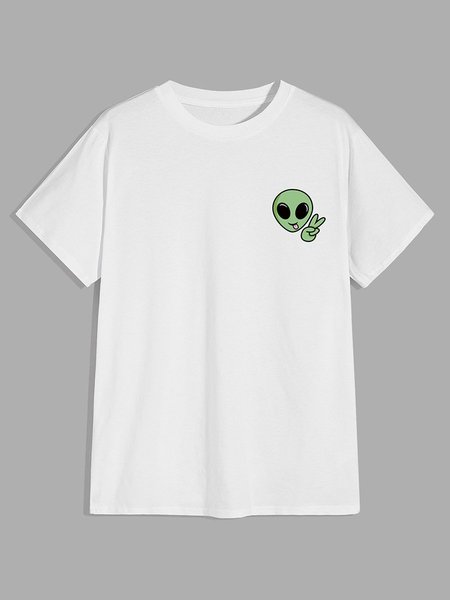 

Alien Graphic Tee, White, T-shirts