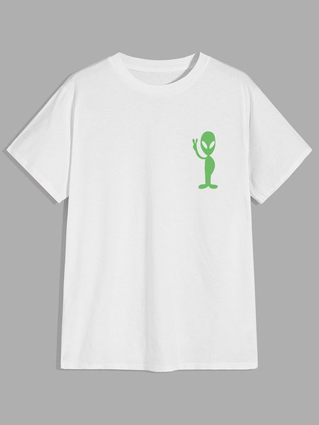 

Alien Graphic Tee, White, T-shirts