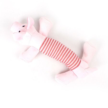 

Plush Pet Dog Toy Chew Squeak Toys For Dogs Supplies Fit for All Puppy Pet Sound Toy Cute Elephant Duck Pig Plush Toys For Pets, Pink, Pet Supplies