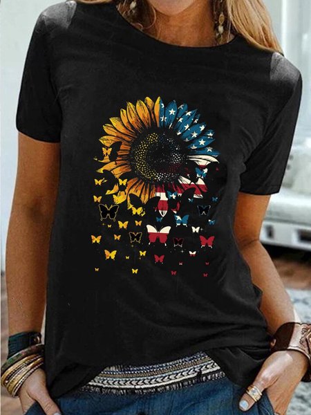 

Shift Short Sleeve Casual T-shirt, Black, T-Shirts