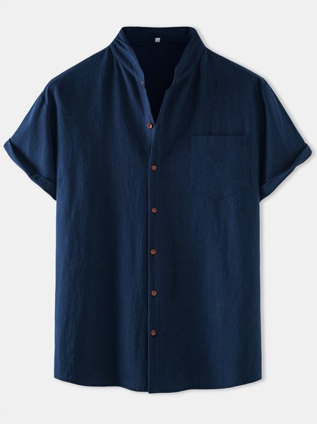 

Men's Basic Shirts & Tops, Navy blue, Short Sleeves Shirts